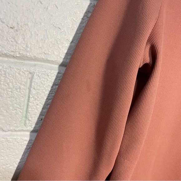 Vintage Ecco Bay Made in USA Ribbed Cardigan Blazer With Pockets Pink Button Wom - Picture 6 of 11